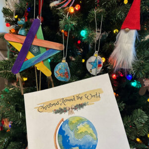 Christmas Around the World crafts. Filipino Parol, Swedish Tomte, Ukrainian Spider, and easy paper ornaments